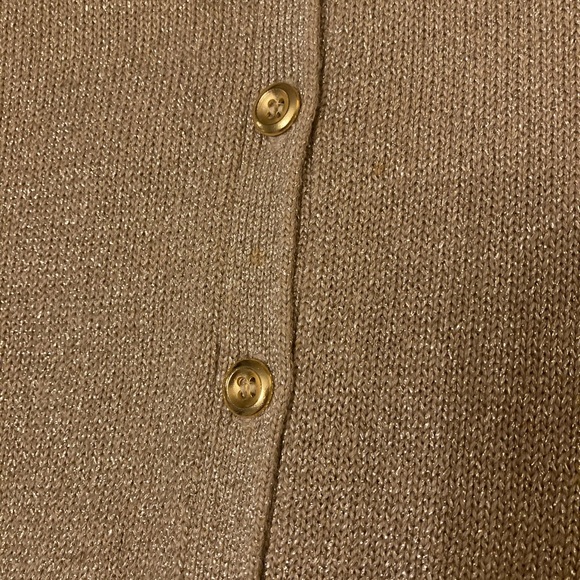 Vintage metallic gold cardigan M/L - Picture 4 of 6